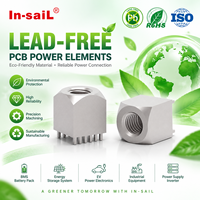 Connecteur d'alimentation à 8 broches en laiton sans plomb M5 M4 à sertissage, borne à vis pour carte de circuit imprimé, pour système de stockage d'énergie BMS à courant élevé