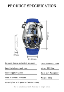 ดรอปชิปปิ้ง GEZFEEL นาฬิกาข้อมือผู้ชายระบบจักรกล รุ่น GFL-FC3780 ตัวเรือนสแตนเลส กระจกแซฟไฟร์ โครงสร้างโปร่งใส ระบบอัตโนมัติ - Product Image 6