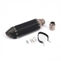 Nouveau tuyau d'échappement modifié pour moto en acier inoxydable 304 de haute qualité, petit hexagone, résistant aux hautes températures