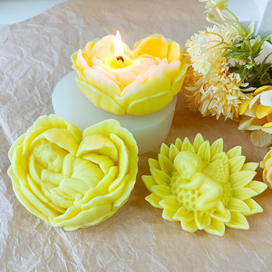 J10-367 bébé <span class=keywords><strong>ange</strong></span> aromathérapie bougie Silicone <span class=keywords><strong>moule</strong></span> bricolage Rose fleur <span class=keywords><strong>ange</strong></span> plâtre ornement broyeur - Product Image 6