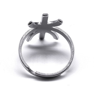 Anillo de Acero Inoxidable con Letra Africana Amazi, Popular en Europa y América, Joyería de Acero Titanio de Lujo Ligero y Moderno - Product Image 4