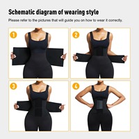 RS Corset gainant respirant pour femme, ceinture de maintien et de modelage de la taille, effet ventre plat, ajustement serré, double sangle pour un contrôle ferme de la taille et une silhouette affinée