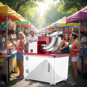 Machine à glace pilée électrique commerciale Vevor 661Lbs H, rouge, en acier inoxydable, pour usage professionnel - Product Image 2