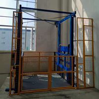 Daailift Mini-ascenseur de marchandises robuste, hydraulique, à chaîne, à rail en acier, multi-tension, électrique, 2 étages, nouveau, économique