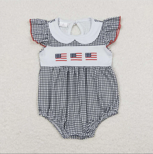 Baby Girls Flag 4th Of July Sibling Rompers Dresses <b>Clothes</b> Sets - Product Image 2