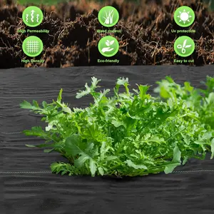 China Round 90g Organic Ground Cover Pp Weed Control Mat Weed Barrier