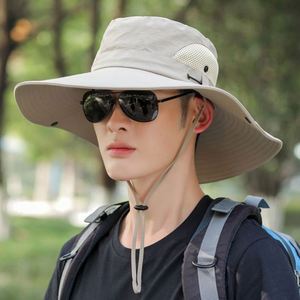 Chapeau de soleil d'été en gros pour hommes et femmes, protection solaire, chapeau bob à large bord, imperméable, respirant, personnalisé, pour la pêche - Product Image 6