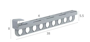 Riel Deslizante Extraíble para Pantalones, para Sala de Estar y Armario, Diseño Moderno Multifuncional, Soporte de Expansión sin Perforaciones - Product Image 6