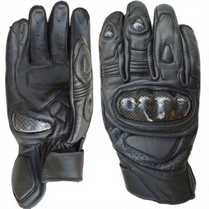 Équipement de moto Matériau cuir Gants de course de moto respirants Noir Imperméable Logo personnalisé Temps extérieur - Product Image 1