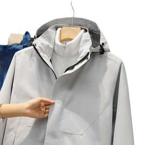 Customized Three In One Detachable Fleece Lined Jacket Waterproof Windproof Winter Protection Unisex Workwear - Product Image 5