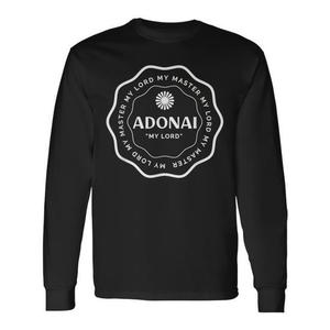 Camiseta de Manga Larga 'Creer en Jesús, Dios Adonai' con Inscripción 'Mi Señor, Mi Señor' para Promociones Cristianas - Product Image 1