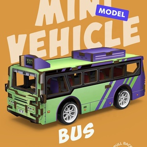 Modèle de puzzle 3D en bois pour enfants, camion de pompiers, ambulance, puzzle DIY pour enfants - Product Image 4