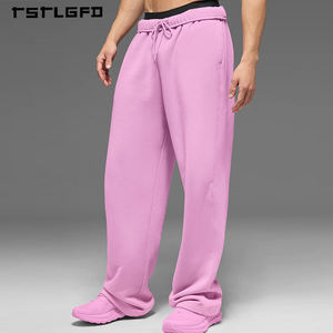 Sweatpants surdimensionnés personnalisés pour hommes, mélange de coton écologique de qualité supérieure pour streetwear, sweatpants baggy pour hommes - Product Image 2