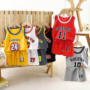 Set di Maglie da Basket per Bambini e Bambine, <span class=keywords><strong>Canotte</strong></span> Monocolore ad Asciugatura Rapida, Abbigliamento Sportivo - Product Image 1
