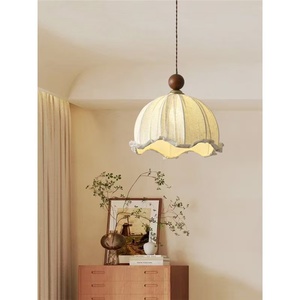 Nordic Wabi Sabi fiore lampadario Vintage E27 <span class=keywords><strong>lampada</strong></span> regolabile altezza <span class=keywords><strong>paralume</strong></span> ovale <span class=keywords><strong>in</strong></span> cotone canapa <span class=keywords><strong>tessuto</strong></span> di lino per - Product Image 3