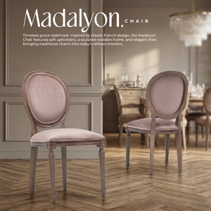 French Style Upholstered Solid Wood Hotel Dining Side Chair with Foam <b>Cushion</b> and Polyester Lining Tapered Legs Indoor Use - Product Image 2