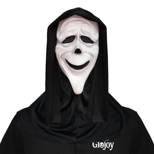 Máscara de Látex de Cara Fruncida para Halloween, Disfraz de Terror para Fiestas, Broma Aterradora, Personalizable - Product Image 1