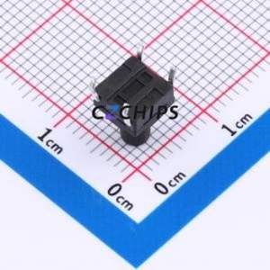 TS017-CBY1FH8.5 Tactile Switch Through hole-4P,6.2x6.2mm Switch Single Pole Single Throw Round Button 2.5N Through Hole - Product Image 2