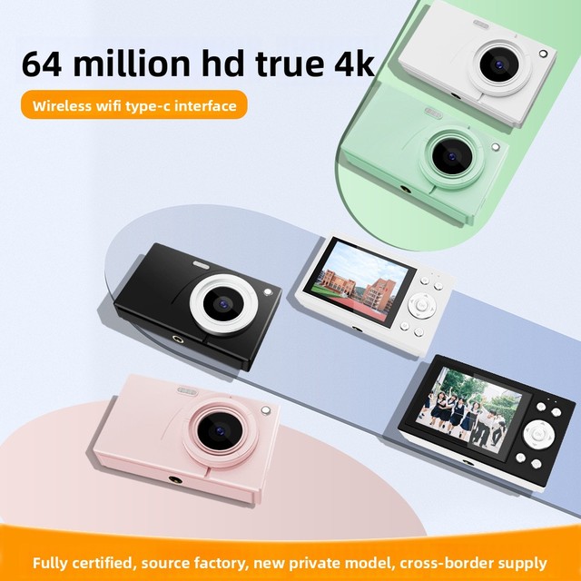 Carefully Selected Cross-border CCD Camera Retro Style for Students, 64.0million pixel 4K High-definition WiFi Digital Camera g