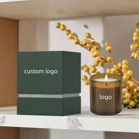 Boîte rigide en carton recyclé imprimé sur mesure de luxe avec doublure en éponge, emballage écologique pour la vente en gros de bougies