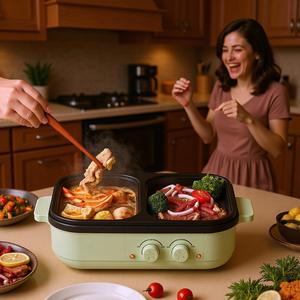 Olla Eléctrica Multifuncional Compacta de 1.0L con Tapa de Vidrio Templado de 1300W para Uso Doméstico y en Autocaravanas - Product Image 3