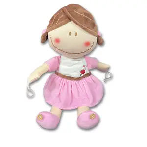 FAMA OEKO Audit Plush Doll With Flannel Blanket Angel Girl Soft Dolls Cute Plush Creative Gifts