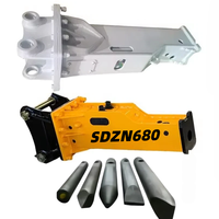 Hydraulikhammer für Bagger 1-6 Tonnen Mini-Bagger Beton- und Gesteinshammer Anbaugerät JCB 3CX 4CX 4DX 580 Baggerlader OEM/ODM