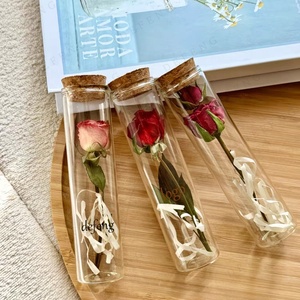 <span class=keywords><strong>Tube</strong></span> à <span class=keywords><strong>essai</strong></span> en verre Borosilicate Transparent à fond plat avec liège pour le stockage de bonbons en grains de café thé aux épices alimentaires - Product Image 6