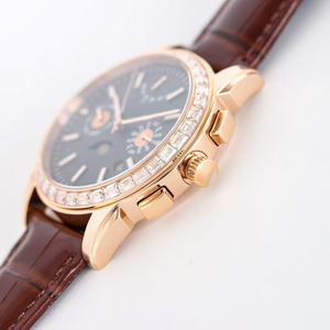 Reloj Mecánico Automático Clásico de Alta Calidad, Esfera Blanca con Detalles en Oro Rosa, Fase Lunar, Multifuncional - Product Image 6