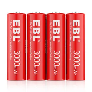 High Performance 3000mAh 1.5V Portable AA Li-ion Rechargeable Lithium Ion Battery Pack Batteries
