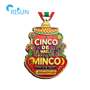 Médailles personnalisées Mexique, nourriture mexicaine, <span class=keywords><strong>musique</strong></span>, crâne, Fiesta, carnaval, Cinco de Mayo, fête, médaillon, médaille personnalisée Cinco de Mayo - Product Image 6