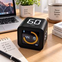 Minuteur numérique OEM Pomodoro Cube 60 minutes avec compte à rebours visuel et alarme pour la productivité au bureau, à la maison et en étude