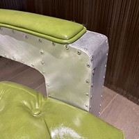 Fauteuil individuel en aluminium et cuir, style industriel aérospatial rétro, design créatif, pour salon, fauteuil de pilote décontracté
