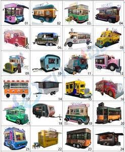 Fully Equipped <b>Electric</b> Stainless Steel 4-Wheel Multifunction Mobile Fast Food Truck Street Food Cart Customized Cooking - Product Image 6