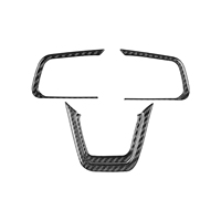 Couvre-volant de voiture pour Ford Mustang 24-25, garniture en fibre de carbone, pièces de voiture modifiées, accessoires intérieurs de voiture