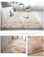 Personnalisable épaissi absorbant l'eau tie-dyed tapis tapis de sol en peluche Pile hauteur poilu salon chambre fabriqué à la machine