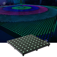 Piste de Danse LED Numérique Portable en Verre Trempé avec Télécommande, Piste de Danse Vidéo LED