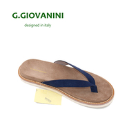 Sandales en cuir personnalisées OEM ODM, tongs pour hommes, sandales d'extérieur, tongs à clip pour hommes, pantoufles en cuir pleine fleur faites à la main pour hommes