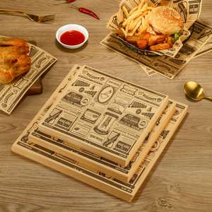 Papier ciré alimentaire personnalisé à bas prix pour emballages de sandwichs et hamburgers avec logo - Product Image 1