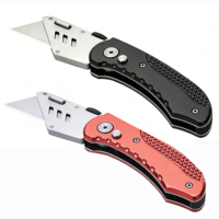 Couteau utilitaire pliant, coupe-boîte léger avec lames intégrées dans la tête