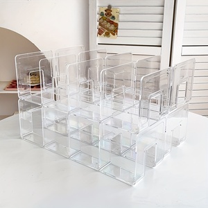 튼튼한 아크릴 데스크탑 주최자 투명 파일 홀더 분류기 <span class=keywords><strong>4</strong></span> 섹션 파일 폴더 봉투 편지 종이 노트북 1 팩 - Product Image 4