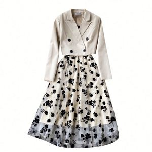 Conjunto de Vestido y Chaqueta de Invierno para Mujer, Elegante y de Alta Calidad, Tejido de Lana Ecológico, Transpirable y Antiarrugas, Sin Mangas - Product Image 5