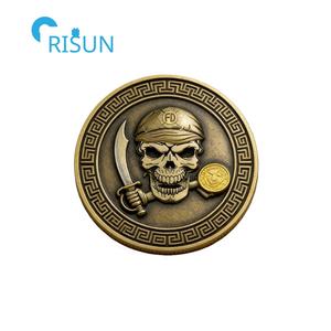 เหรียญที่ระลึกธีมโจรสลัดรูปหัวกะโหลกพร้อมเรือใบ ออกแบบเอ<span class=keywords><strong>ง</strong></span>ได้ตามต้องการ - Product Image 2