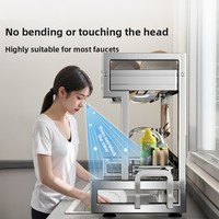 Égouttoir à vaisselle multifonctionnel en acier inoxydable épaissi avec rangement pour assiettes et bols, sur pied et mobile