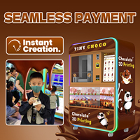 Kiosque de vente automatique d'impression 3D de chocolat à faible investissement, machine intelligente en libre-service, motifs personnalisés pour les expositions et les centres commerciaux