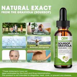 Gouttes liquides de graviola pour adultes Soursop Immune Boost Cell Support Relax Aide au sommeil du foie Pas pour les femmes enceintes - Product Image 3