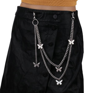 Chaîne de taille multicouche papillon style punk hip-hop en alliage de zinc pour usage quotidien - Product Image 2