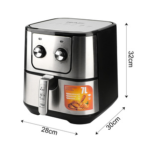 Friteuses à air 1800W 7L en acier inoxydable, faciles à nettoyer, avec fonction antiadhésive, ustensile de cuisson - Product Image 6