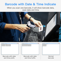 Escáner de Código de Barras 1D Inalámbrico Bluetooth 2.4G con Cable USB 3 en 1, Sensor COMS CCD Eyoyo EY-1900CP, con Pantalla Integrada