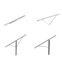 SOEASY Vente en gros de structure de montage au sol solaire robuste en acier galvanisé pour champ ouvert, support au sol en acier pour panneaux photovoltaïques de grande taille pour usage agricole